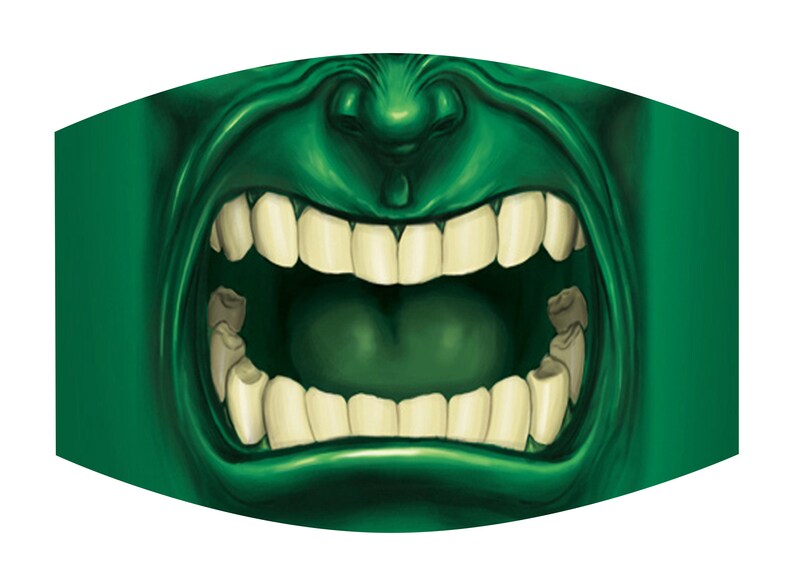 Kids Hulk mouth face mask youth incredible hulk face mask | Etsy