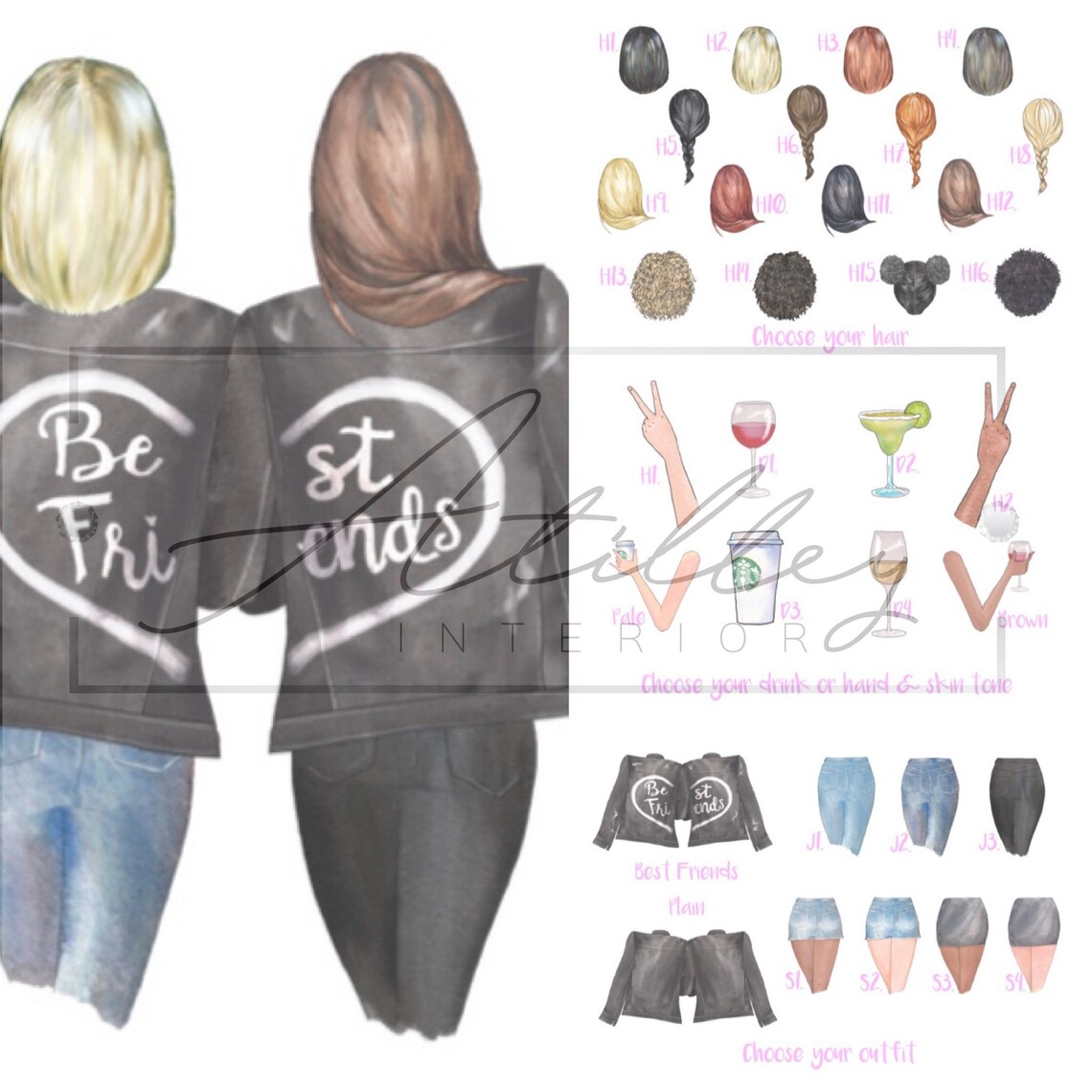 Personalised Custom Best Friend Print Friendship Birthday Gift Etsy