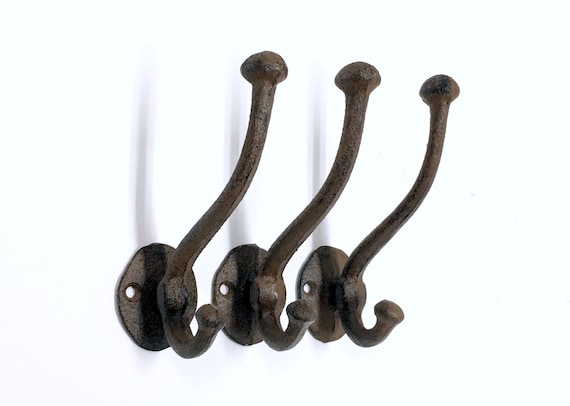 3 coat hooks wall hooks coat rack hooks VIntage and Decorative Coat Hooks