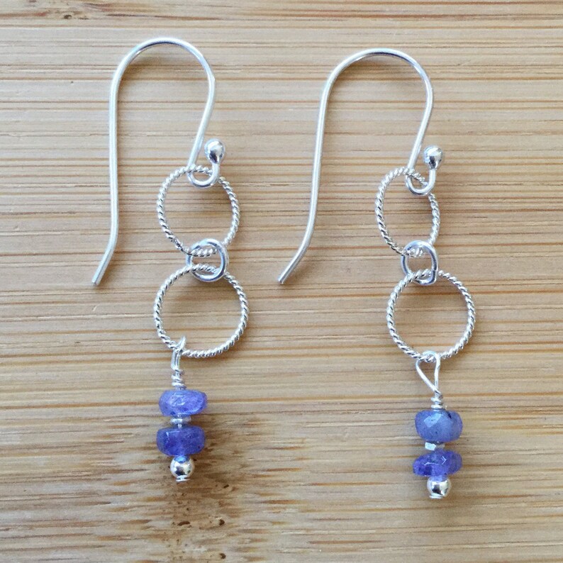 tanzanite earrings etsy
