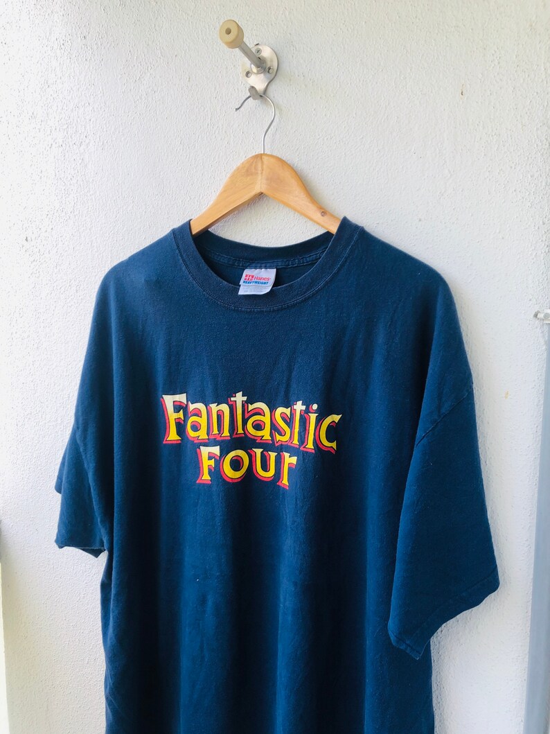 Vintage Original 90\u2019s Marvel \u201c Fantastic Four \u201c Fictional Superhero Cartoons Movie T-Shirt