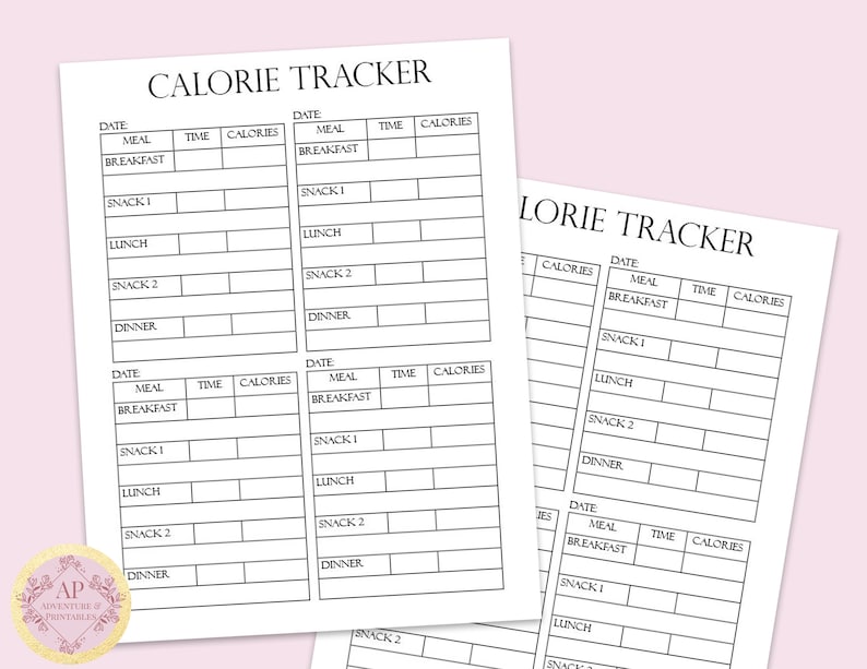 daily calorie tracker printable