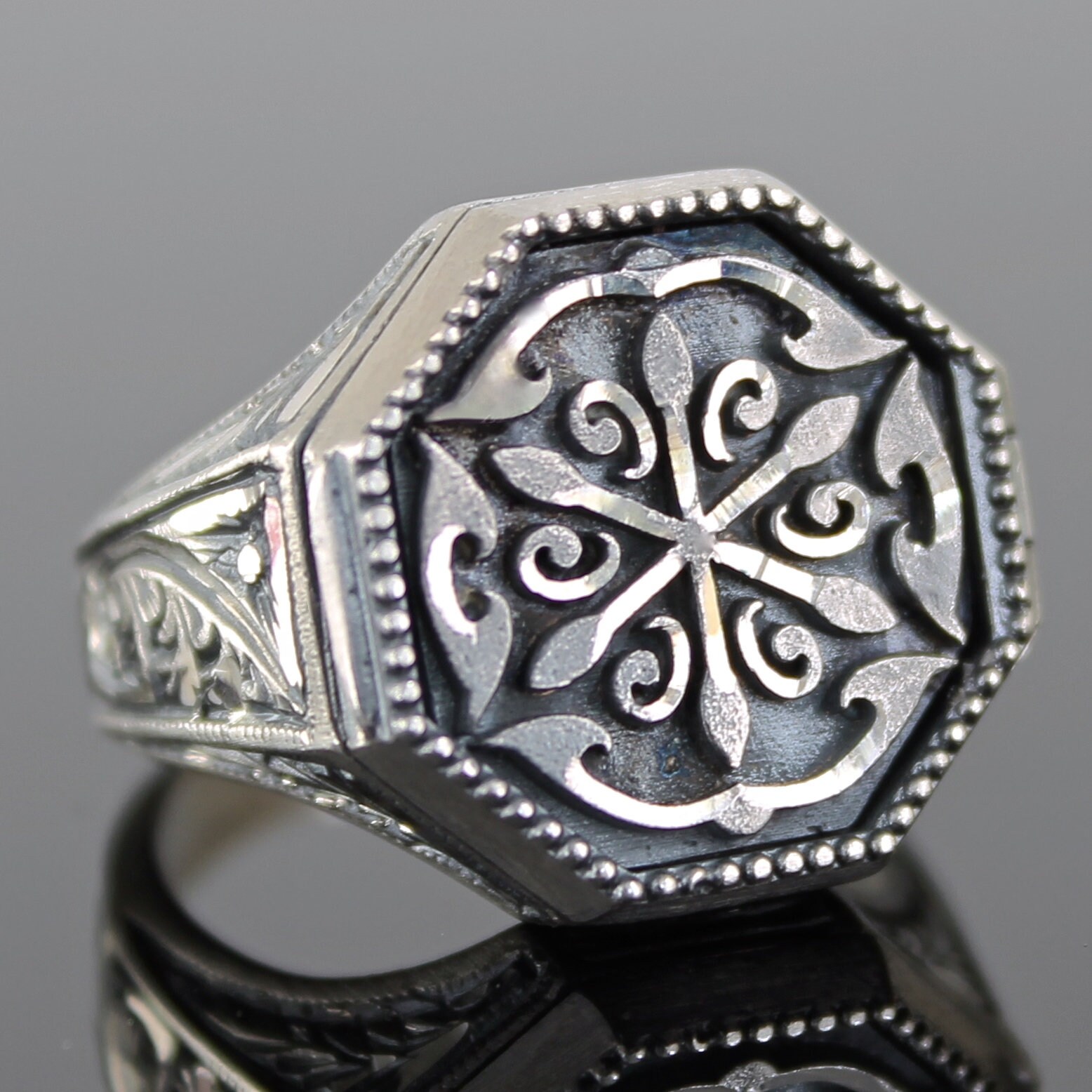 925 Sterling Silver Mens Ring secret box ring unique handmade | Etsy