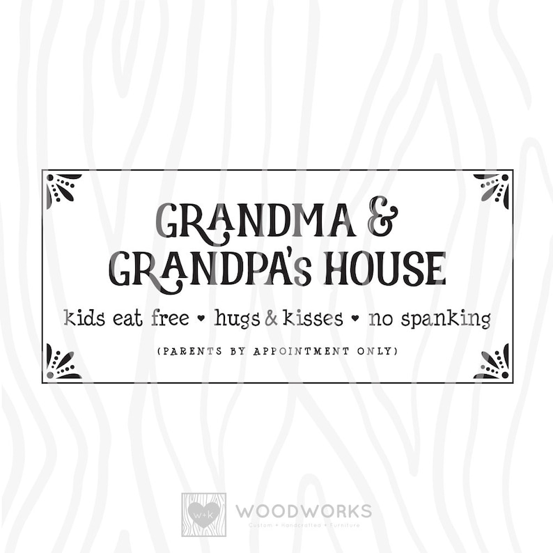 Download SVG / DXF Grandma & Grandpa's House Kids | Etsy