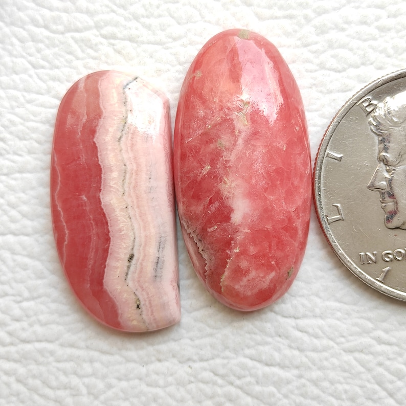 Rare Natural Good Quality Designer Rhodochrosite Cabochon Unique Gemstone for ring and Jewelry 2pcs Pink Rhodochrosite Smooth Polished R1342