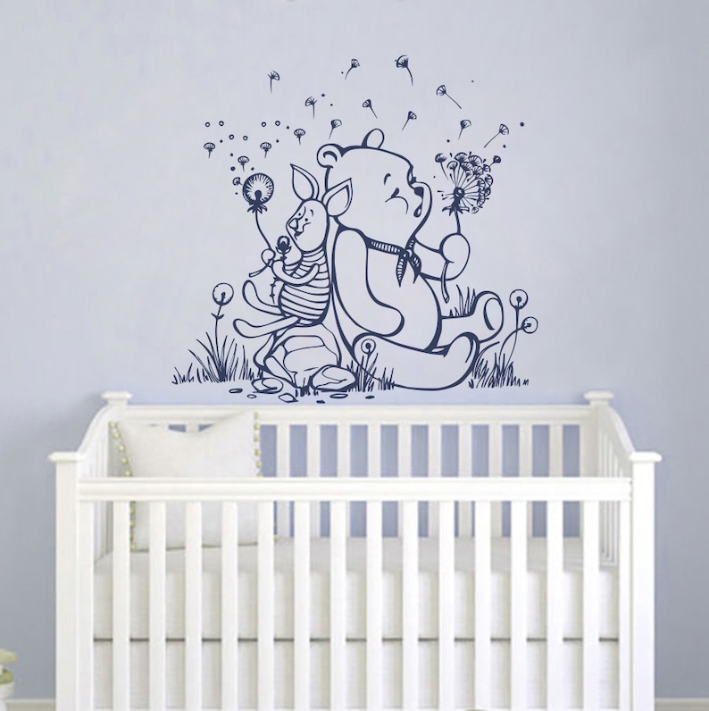 Winnie The Pooh Wall Decals Dandelions Wall Decal Baby Art Etsy