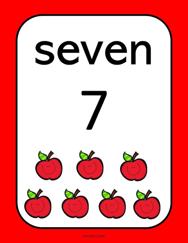 20 printable numbers posters happy apple numbers 1 20 wall etsy