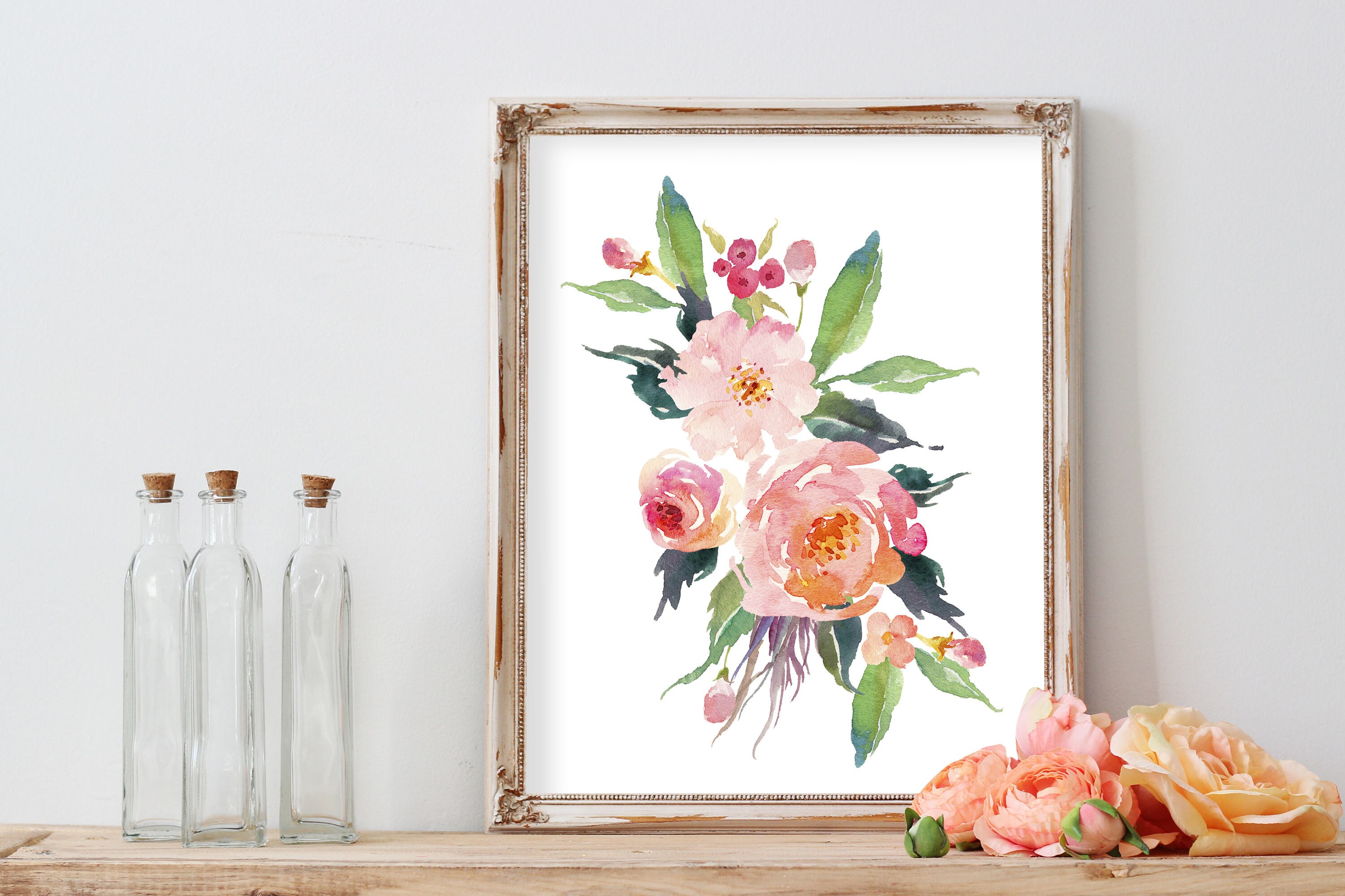 Floral art Floral printable floral print printable art Etsy