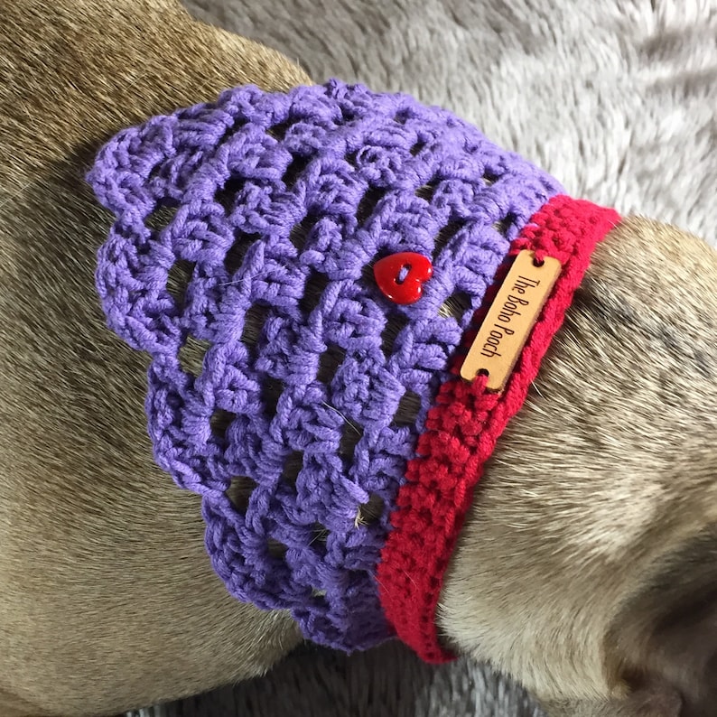 Bandana Dog bandana Boho Crochet Crochet bandana Dog Etsy