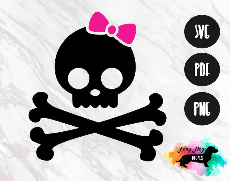 Download Skull with Bow SVG File Girl Skull SVG Girly Skull Cut | Etsy