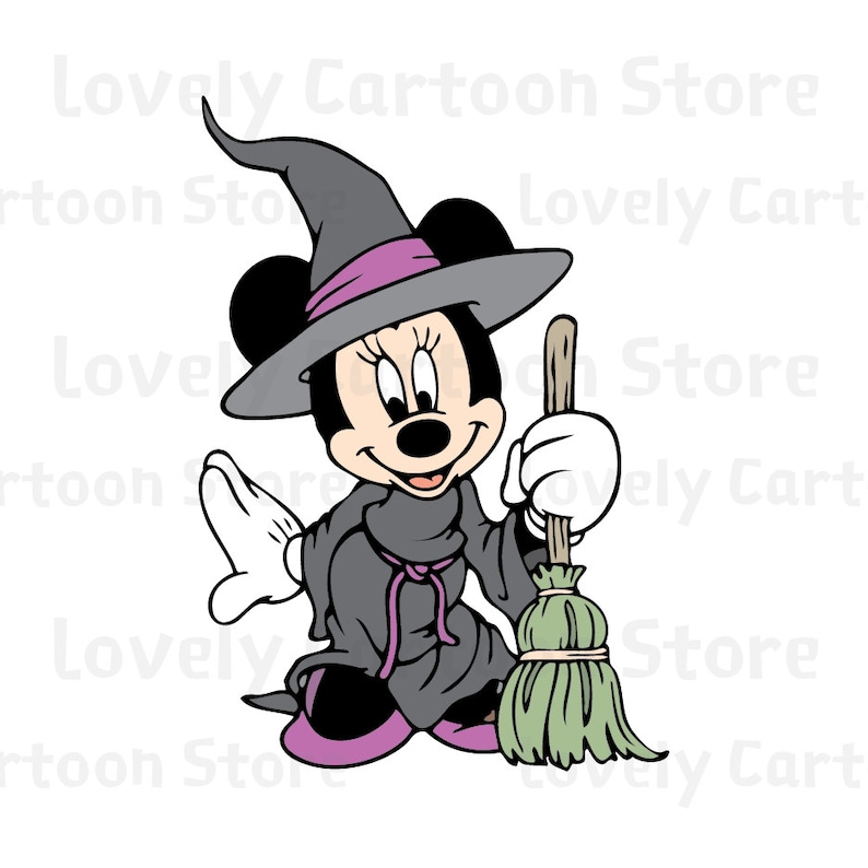 Minnie Mouse on Halloween Svg Eps Dxf and Png formats 10 | Etsy