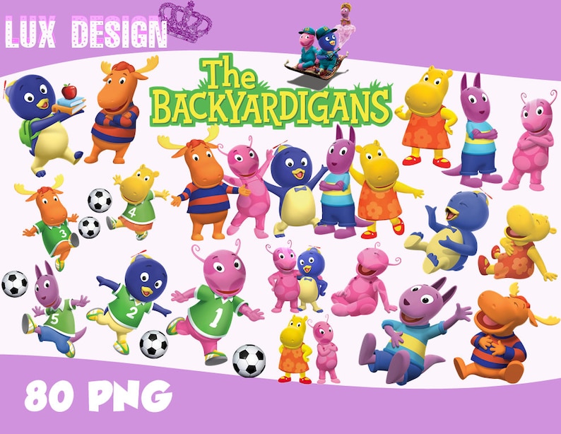 80 The Backyardigans ClipArt PNG Images 300dpi Digital Clip Etsy