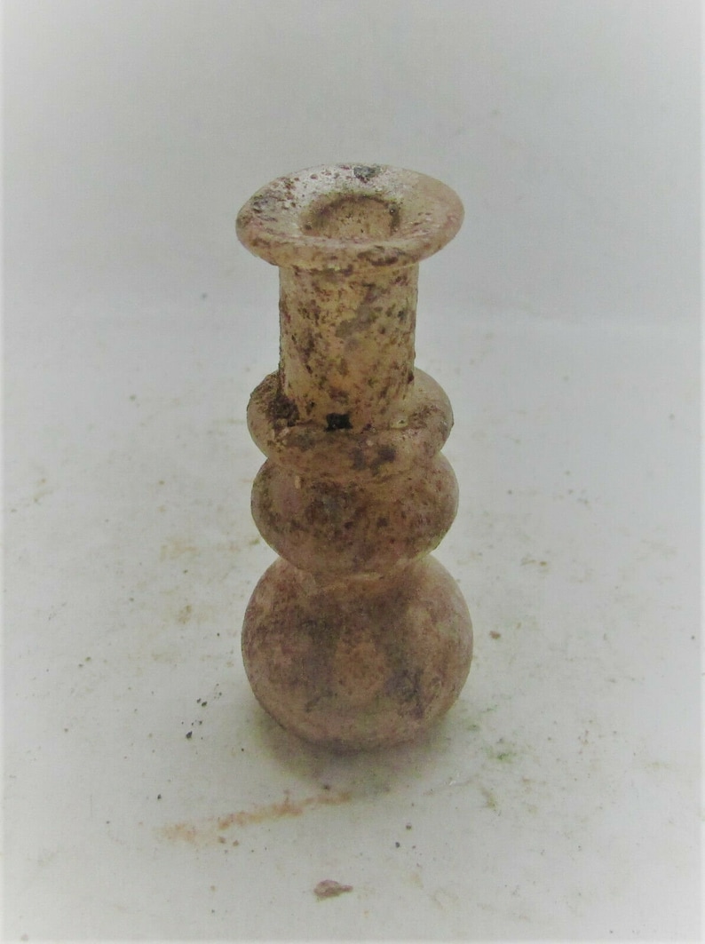 Museum Quality ! Comes with COA !! Amazin Ancient Roman Small Glass Vase Circa 200-300 AD