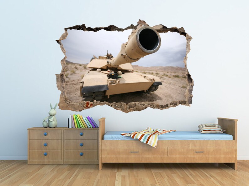 Tank Wall Decal Army Tank Wall Decor Military Tank Decal Etsy
