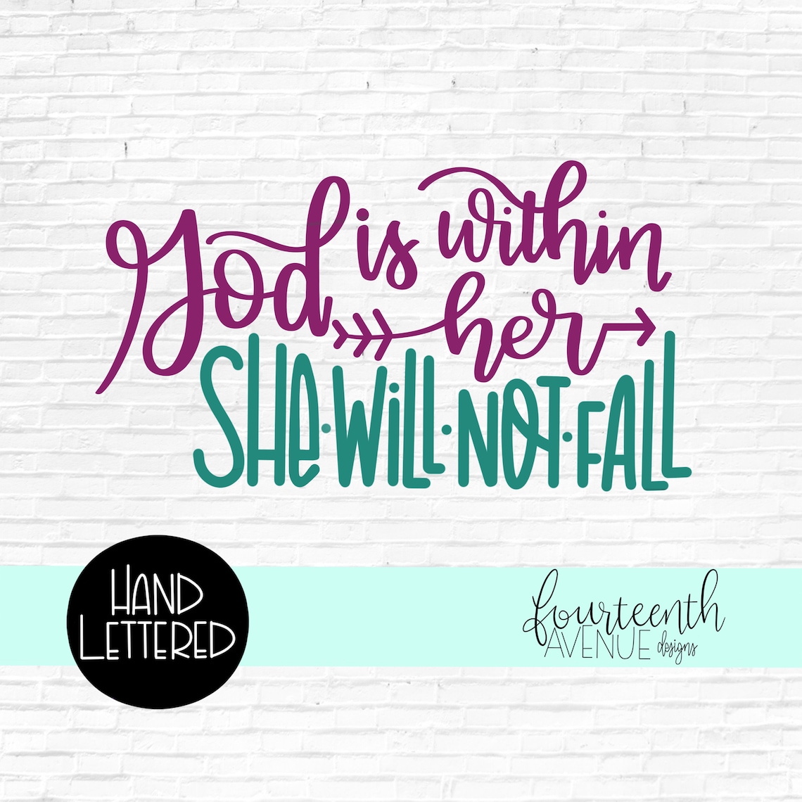 God Is Within Her She Will Not Fall Cut SVG File Psalm 46:5 | Etsy