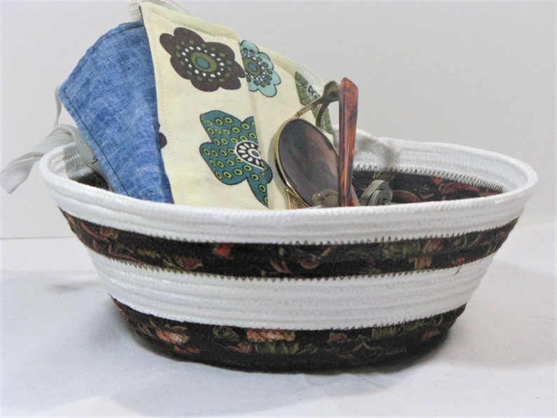 Unique Round Rope Baskets fruit bowl Gift Bowls gift Basket Brown-Orange-White Bowls