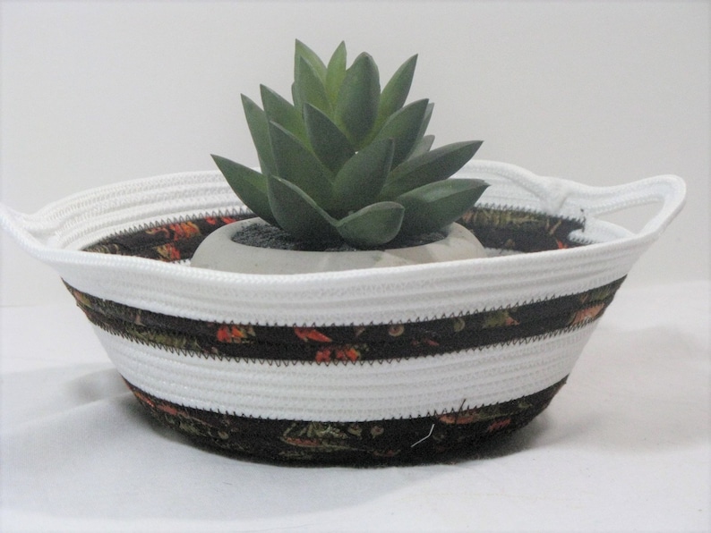Unique Round Rope Baskets fruit bowl Gift Bowls gift Basket Brown-Orange-White Bowls