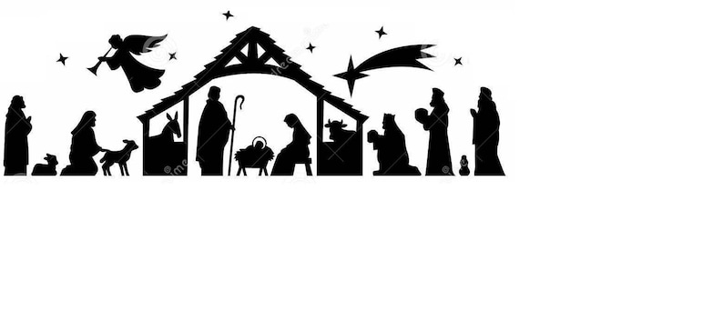 Download Nativity Scene SVG cutting file | Etsy