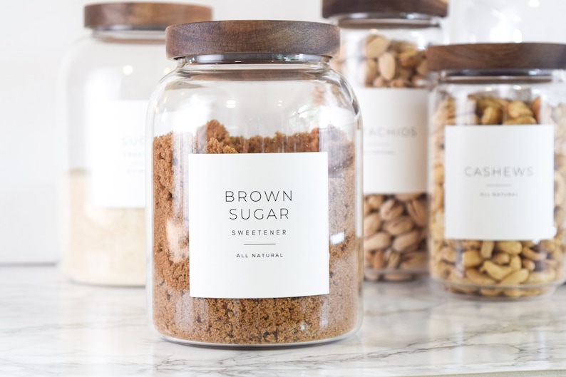 minimalist pantry labels personalization available etsy