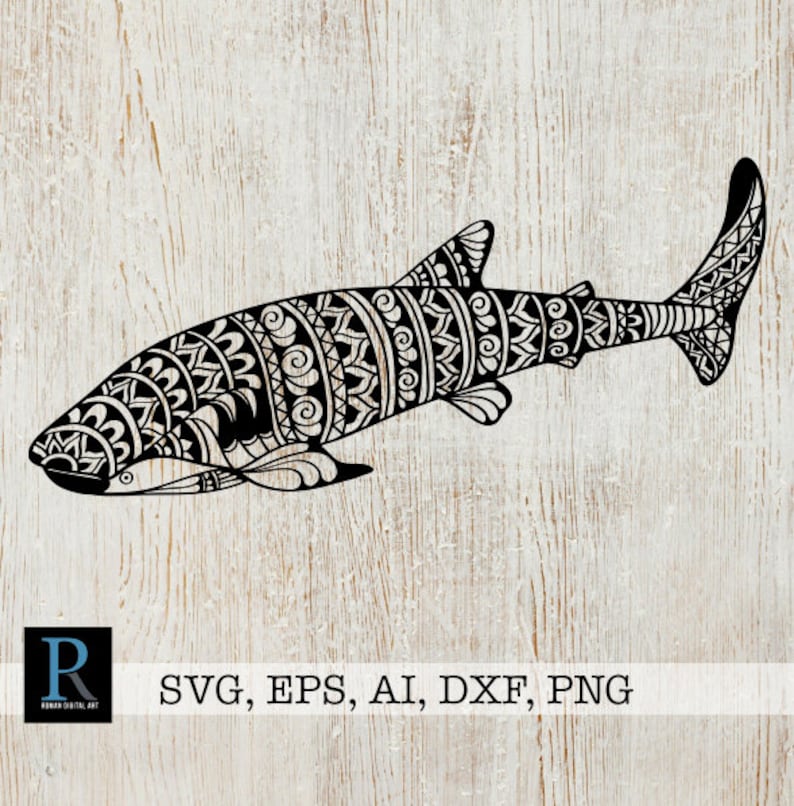 Download Zentangle Whale Shark SVG Mandala Whale Shark SVG Whale | Etsy