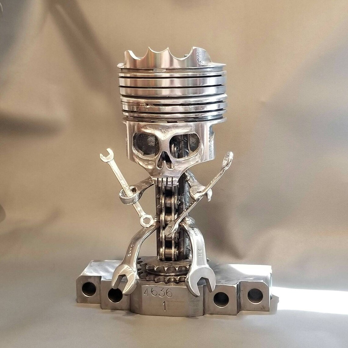 Piston Skull Man Etsy