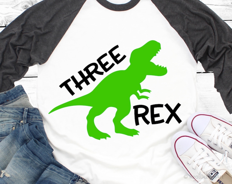 Download Three Rex Svg Boy Third Birthday Svg Dinosaur Svg T-Rex | Etsy