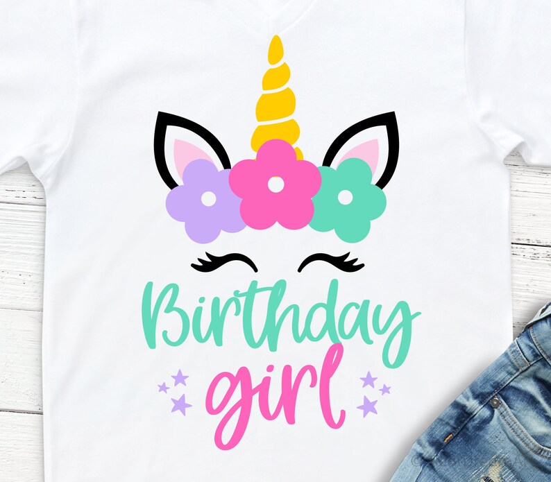 Download Birthday Unicorn Svg Birthday Girl Svg Birthday Party Svg | Etsy