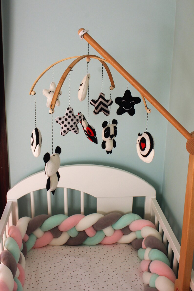 High Contrast Baby Mobile Black and White Baby Mobile Etsy