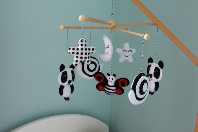 High Contrast Baby Mobile Black and White Baby Mobile Etsy