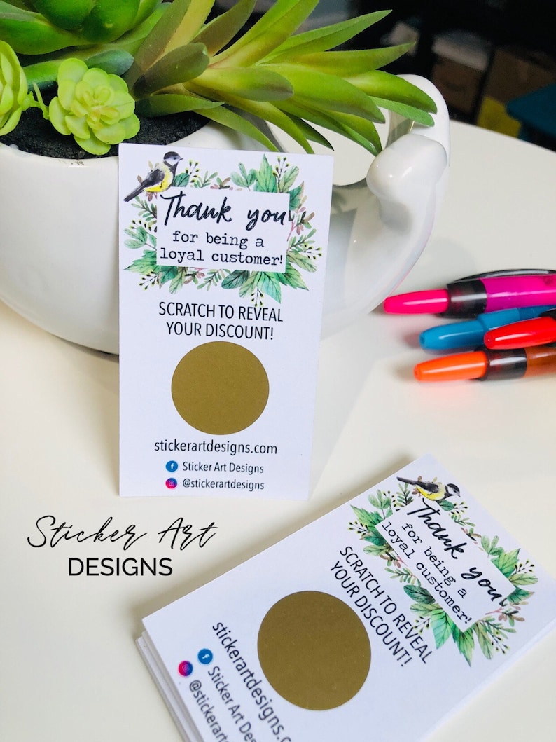 thank you for being a loyal customer scratch off cards fun