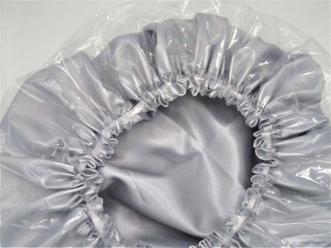 Large Shower Cap Satin Lined Jumbo Shower Cap Waterproof Etsy