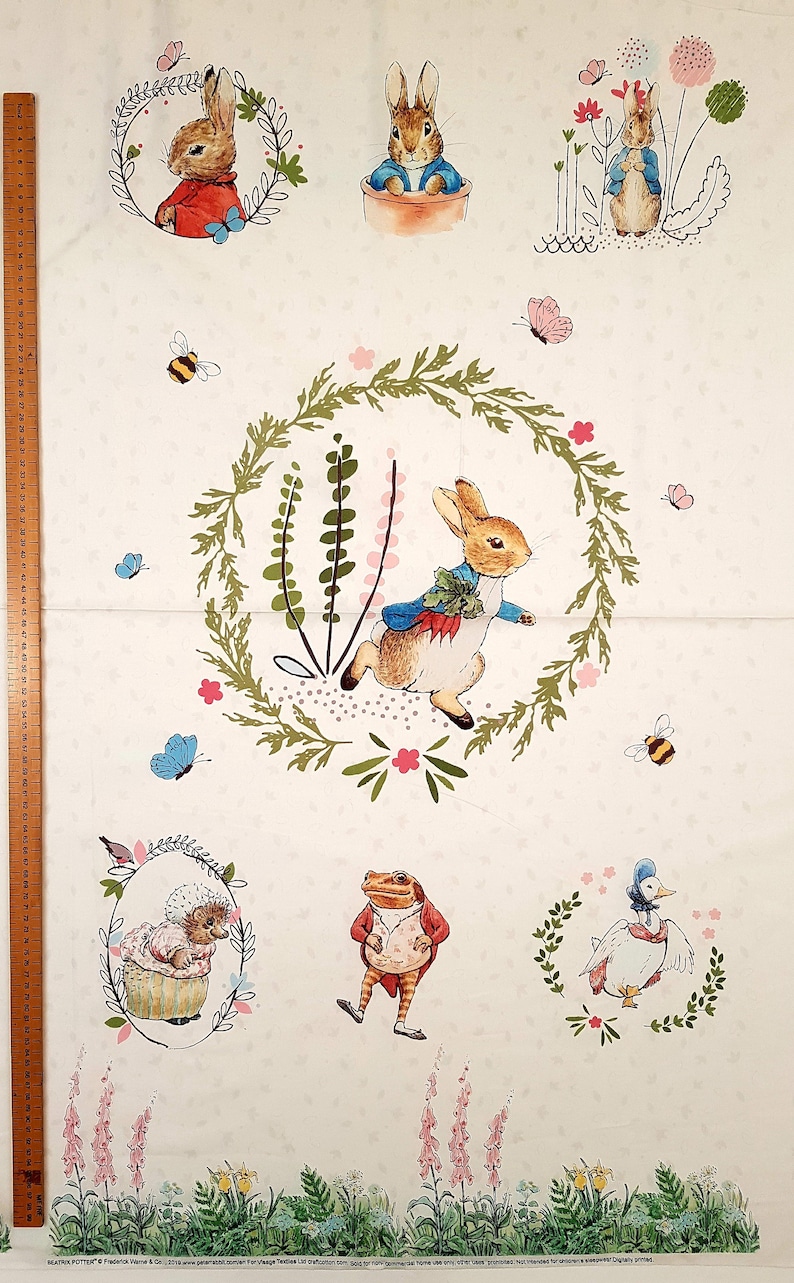 Beatrix Potter Peter Rabbit Quilt Panel 25 X | Etsy