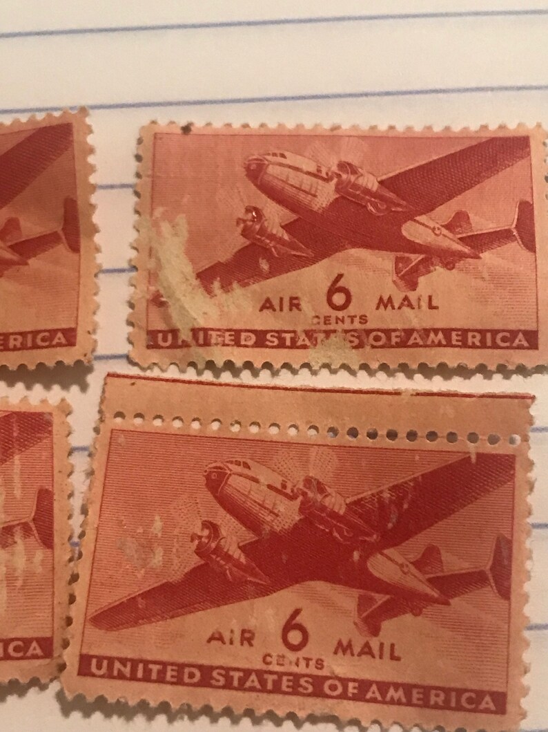 airmail 5 cent stamp red 1941