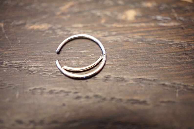 20 Gauge Hoop Double Septum Ring Septum Clicker Helix Hoop Daith Ring Surgical Steel Septum Ring