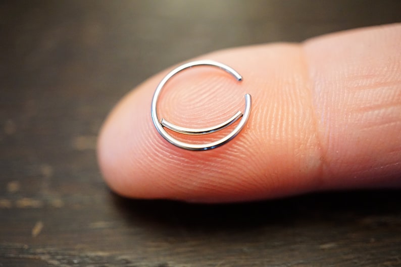 20 Gauge Hoop Double Septum Ring Septum Clicker Helix Hoop Daith Ring Surgical Steel Septum Ring
