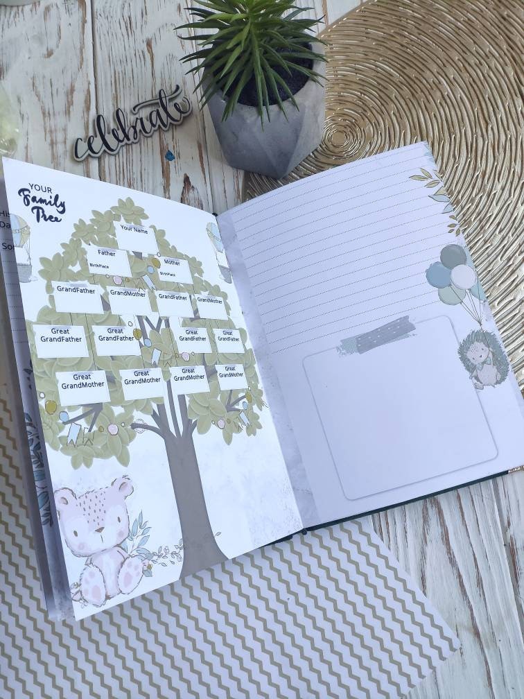 Personalized Baby Book First Year Boy Fox Baby Memory Book Etsy