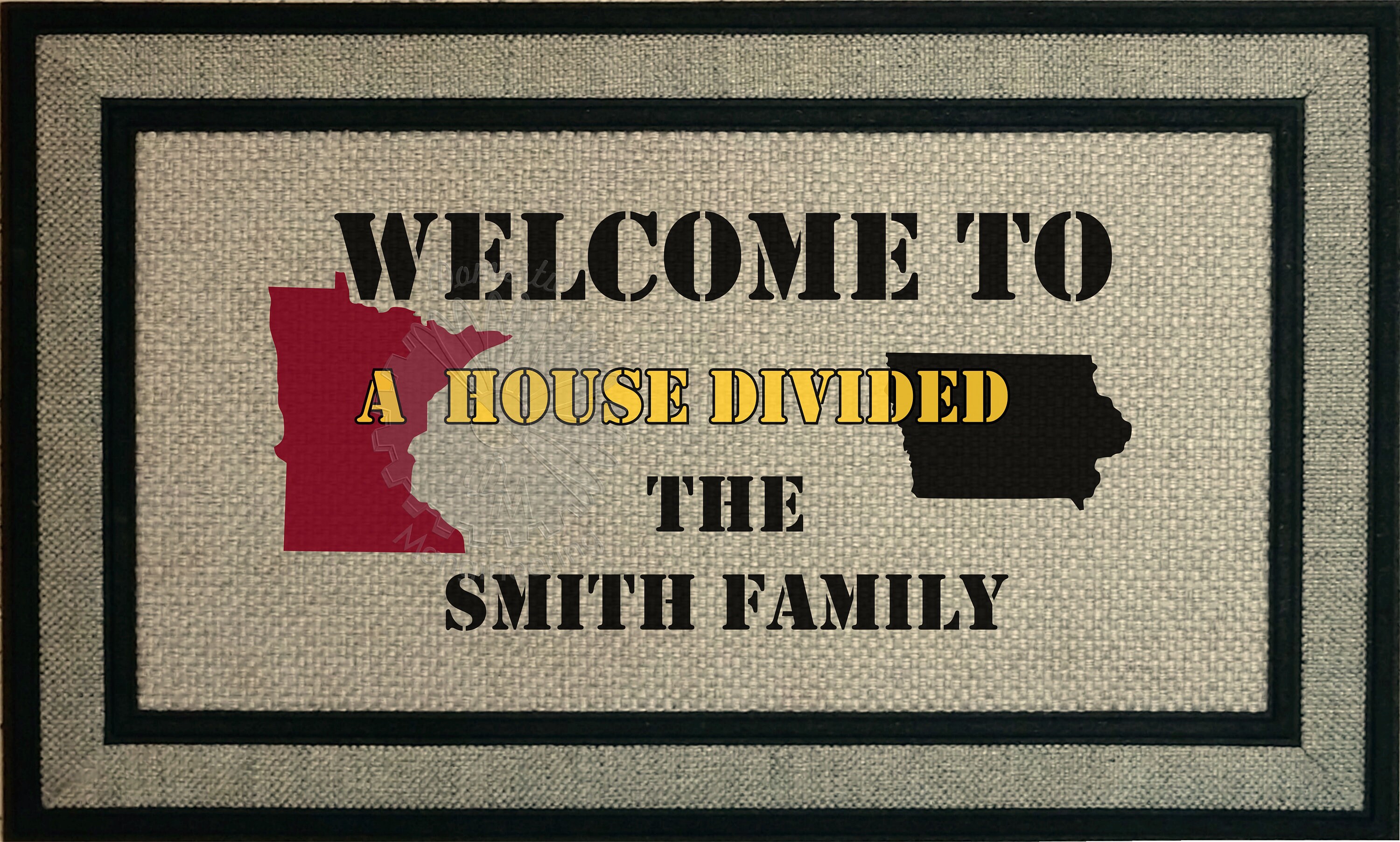 A House Divided Mat / Door Mat / Minnesota Gophers Etsy