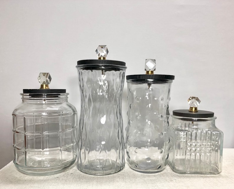 Modern Contemporary Urban Rustic Kitchen Canister Set Clear Etsy   Il 794xN.1807153161 Eqxx 