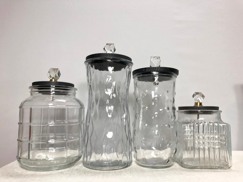 Modern Contemporary Urban Rustic Kitchen Canister Set Clear Etsy   Il 794xN.1759699332 25jw 