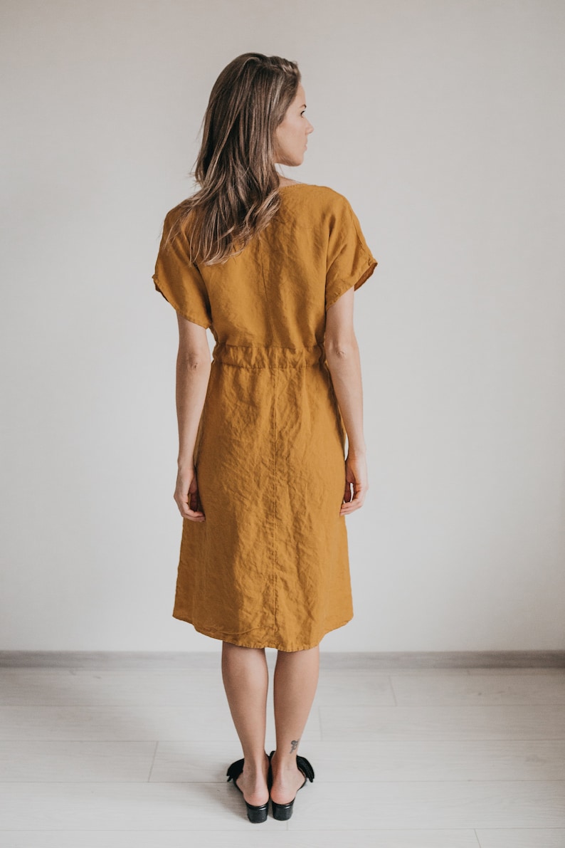 Linen dress Jessica. Linen tunic dress. Summer linen dress. | Etsy