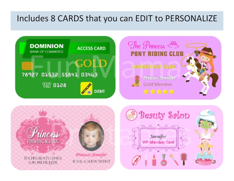 Pretend Play Printable Kids Play Cards Kids Credit Card Etsy Pretend Play Printable Kids Play Cards Kids Credit Card Etsy
