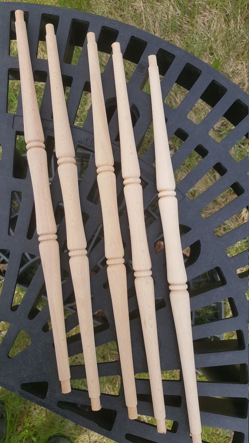 Unfinished NEW hard wood spindles 16.5 Etsy