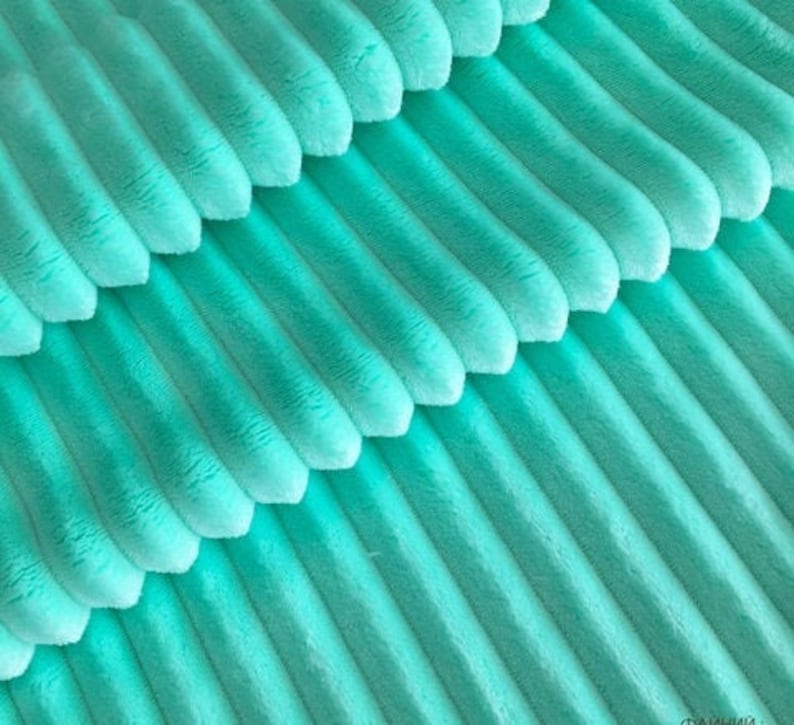 Mint minky fabric by the yard Striped minky plush Crib sheet Etsy