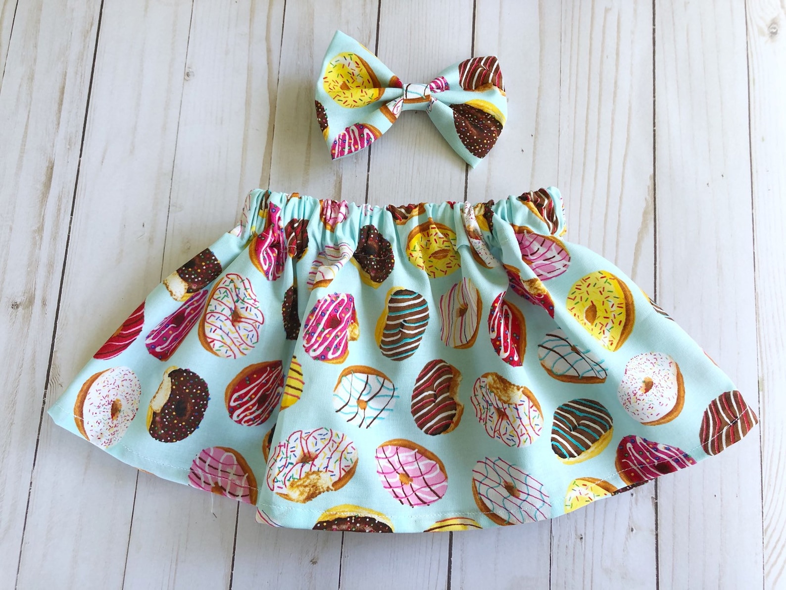 Donut Skirt and Bow donut outfit toddler outfits 612 Etsy