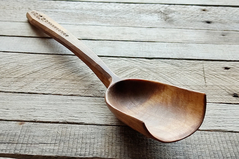 Handmade Wooden Ladle Handcrafted Big Spoons Rustic Cooking Etsy