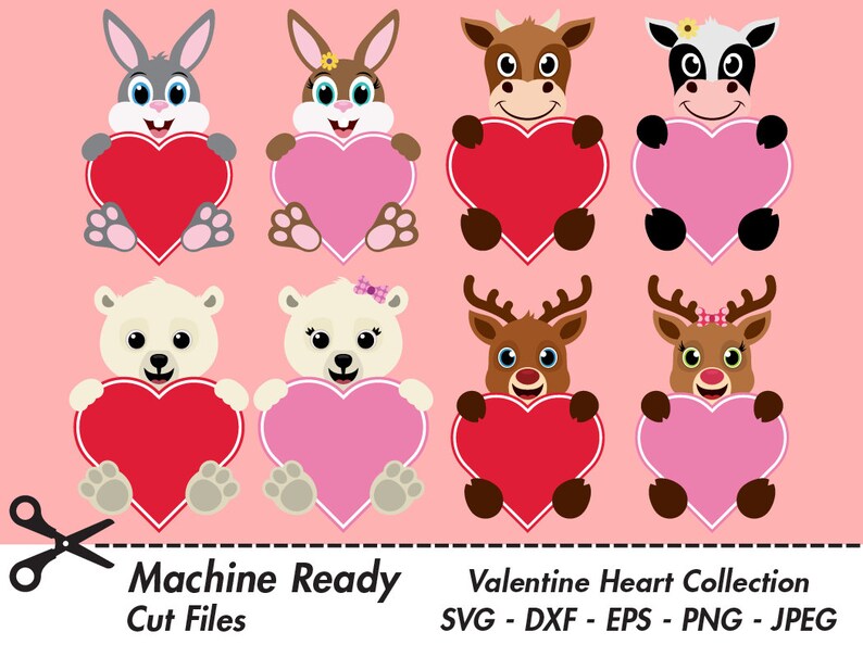 Download Valentine Heart Bundle SVG Cut Files Valentine clipart ...