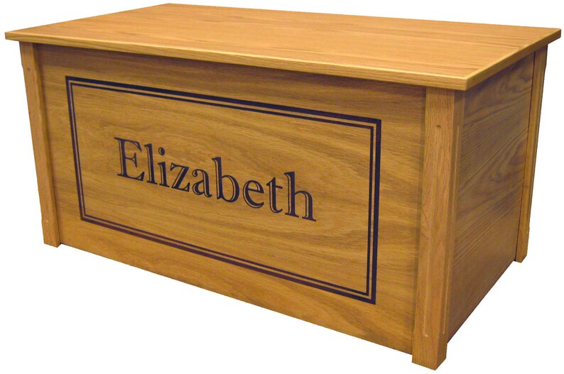 gray personalized toy box