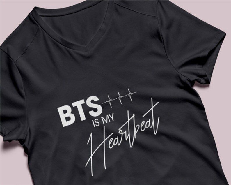 BTS is my Heartbeat svg kpop tshirt template download