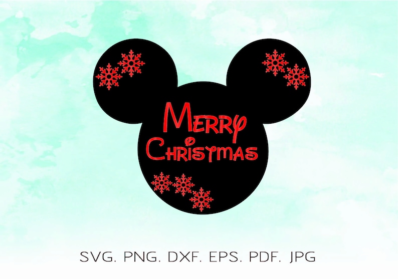 Merry Christmas Svg Mickey Mouse Svg Disney Svg Minnie Mouse | Etsy