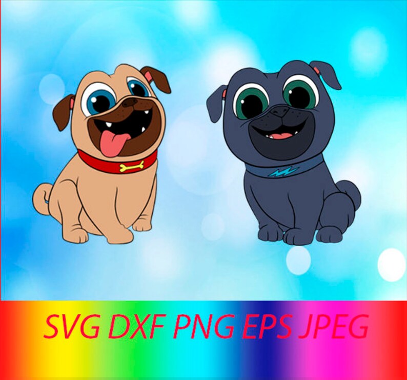 SVG Poopy dogs Bingo and Rolly Vector Layered Cut File | Etsy